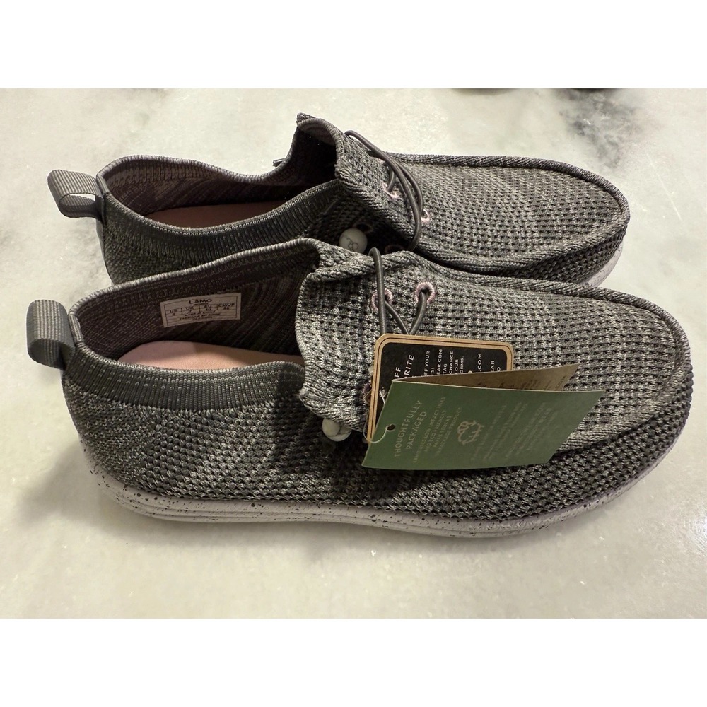 Lamo Serene Loafers Women 9 Grey Knit Slip On Walking Shoes New